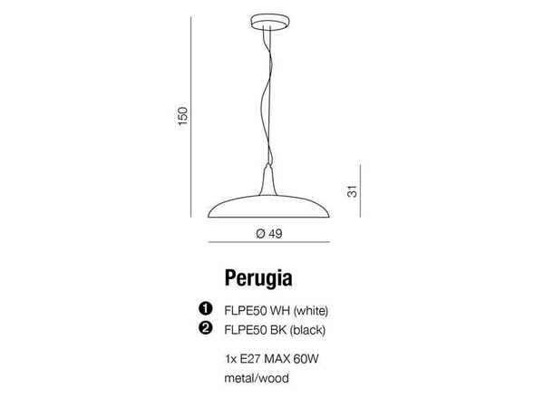Zwisowa lampa Perugia AZ1335 Azzardo regulacja długości czarna