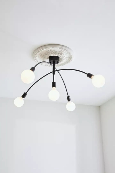 Sufitowa lampa sypialniana Crux czarna nad łóżko loft