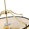 LAMPA okrągła Stanza Gold Nero S Orlicki Design wisząca OPRAWA abażurowa w stylu klasycznym czarna złota