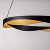Wisząca lampa do jadalni PATAPO LE44460 LED 53W 3000K ring czarna złota