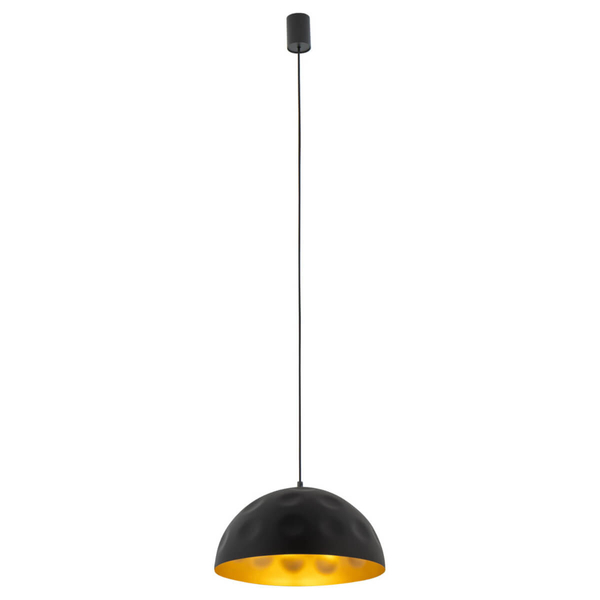Kopułowa lampa wisząca Hemisphere 10702 do kuchni metalowa czarna złota
