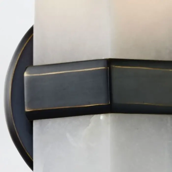 Nowoczesny kinkiet Valencia QN-VALENCIA-1WB-UBZ-AR alabaster czarny