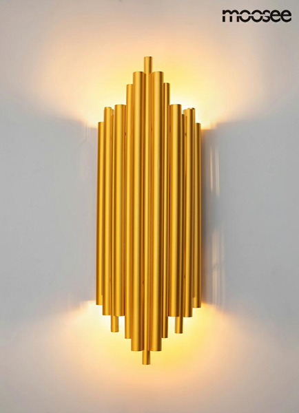 Lampa ścienna Harmonic MSE010100304 metalowe rurki złote