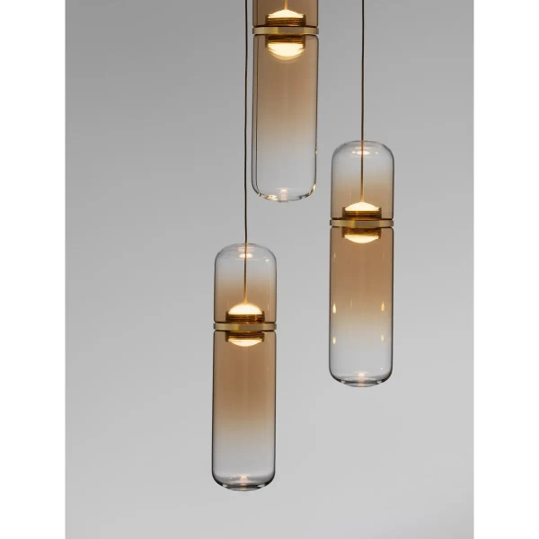 Żyrandol z tubami REBALVO LE45200 LED 21W 3000K złota