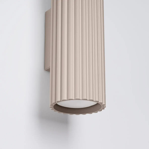 Naścienna lampa ryflowana KARBON SL.1776 tubka góra-dół kaszmirowa