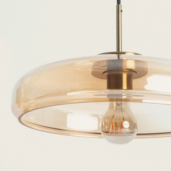 Wisząca lampa Artel ABR-SLWA-E27 Abruzzo do jadalni złoty bursztynowy