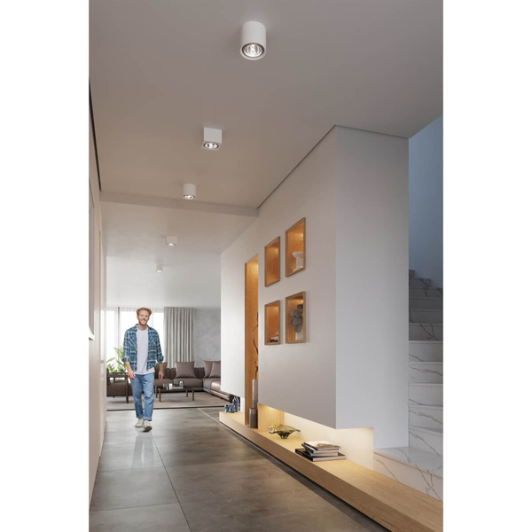Natynkowa lampa sypialniana SL.0841 ceramiczna tuba biała