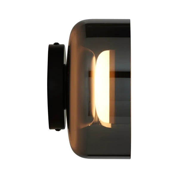 Kinkiet ścienny DONUT ST-5072W złoty dymiony metalowy szklany LED 6W na korytarz