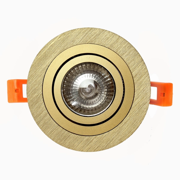 Lampa podtynkowa okrągła 572 Domeno LED tuba szczotkowana złota