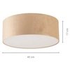 Okrągły plafon do jadalni Soft 40651 Sigma z welurowym kloszem beżowy