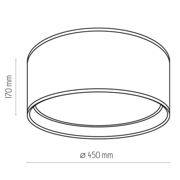 Lampa sufitowa okrągła glamour Bilbao 4404 TK Lighting beżowa złota