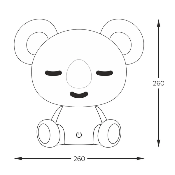 Lampka dziecięca KOALA KDR-611-PK LED 3W 4000K animals różowa biała