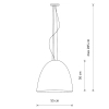 Wisząca lampa kopuła EGG 9024 nad wyspę do salonu złota czarna