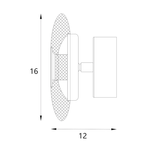 Punktowa lampa na ścianę Lunaris W0424 LED 6W 3000K okrągła złoty