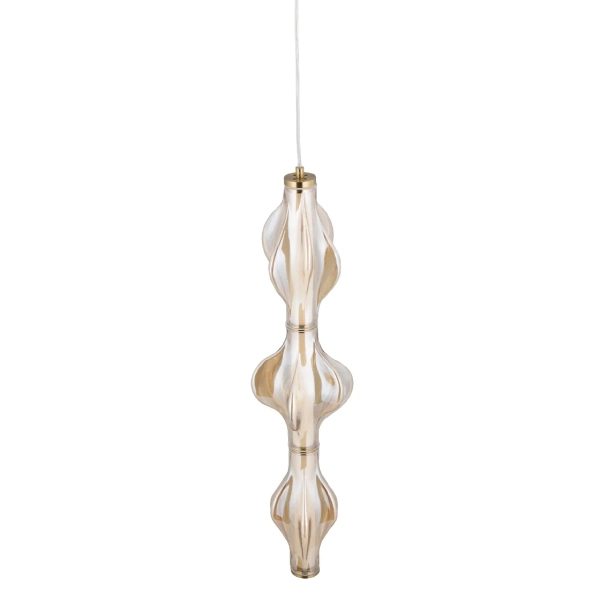 Glamour zwisowa lampa Elva 18214 LED 22W 3000K szklana bursztynowy