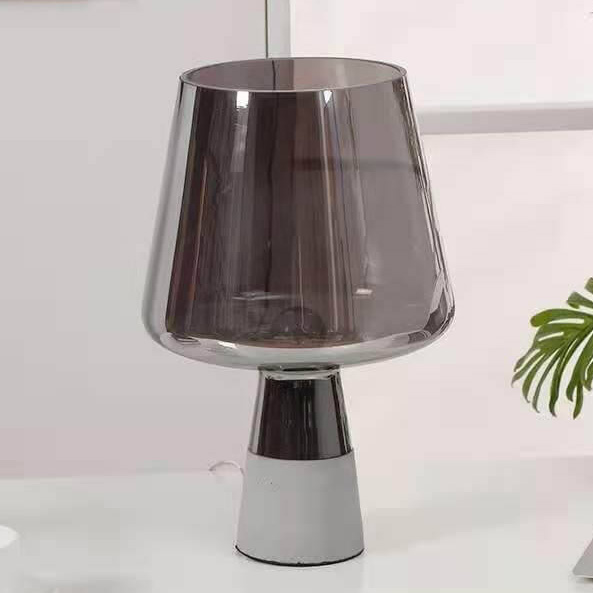 Stojąca lampa szklana GOBLET TLS-E14 loftowa przydymiona
