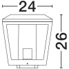 Zewnętrzny lampion SARILCO LE75177 12W IP54 antracyt