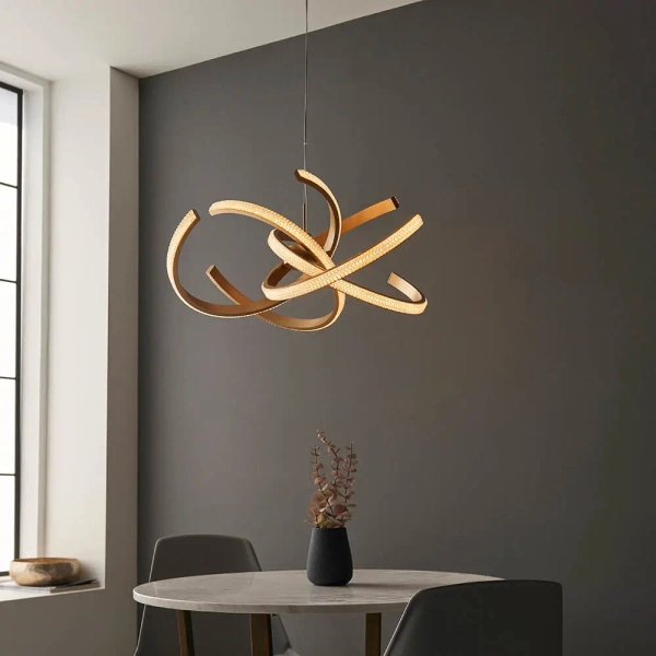 Modernistyczna lampa wisząca Lorenzo 97614 LED 48W 3000K złota