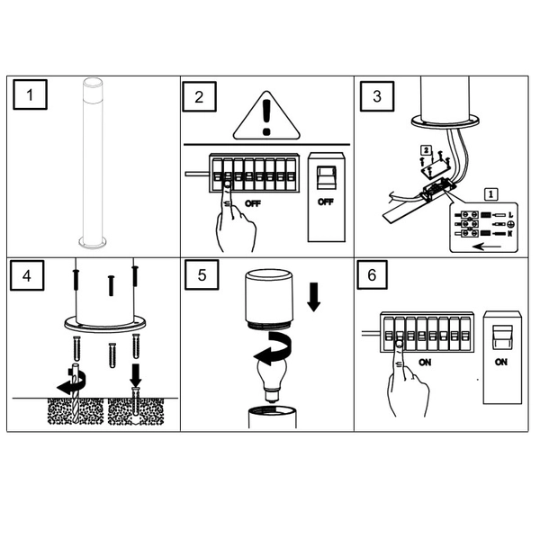 Słupek do ogrodu Hoosic 424060142 stojąca lampa tuba antracytowa