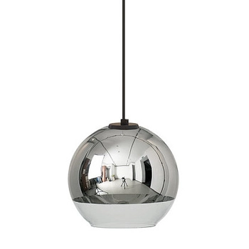 Nowoczesna lampa wisząca Globe Plus 7605 do sypialni ball srebrna