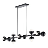 Podłużna wisząca lampa Palta KL-PALTA-LP10-BK belka czarna