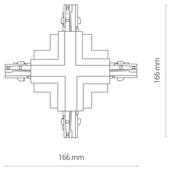 Krzyżowy X-ŁĄCZNIK CTLS 8678 Nowodvorski szynoprzewodu do 3-fazowej szyny podtynkowej 230V biały
