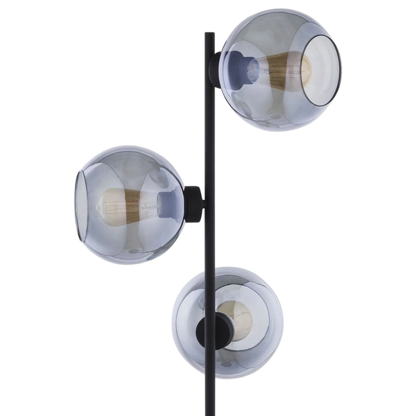 Potrójna lampa podłogowa kule Cubus 5239 TK Lighting szklana przydymiona
