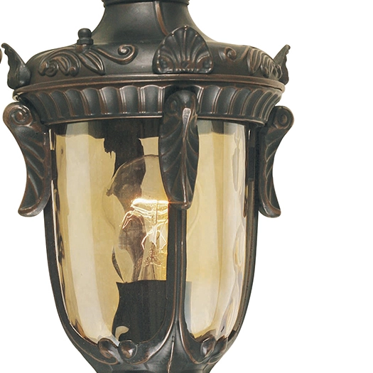 Ścienna LAMPA ogrodowa Philadelphia PH1-S-OB Elstead zewnętrzna OPRAWA elewacyjna latarenka klasyczna outdoor IP44 brąz bursztynowa