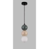 Kulista lampa wisząca ALICE G9 do salonu kule balls okrągłe potrójna P0665 zielona beżowa