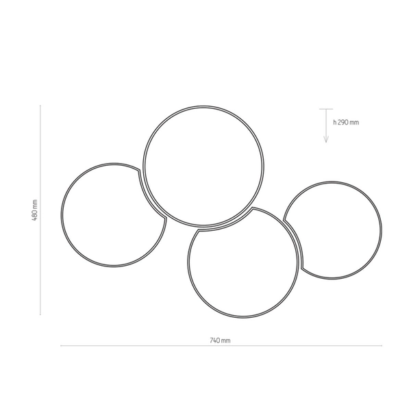 Dziecięca lampa sufitowa Mona 3276 TK Lighting bębenki wielokolorowa