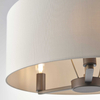 Zwisowa lampa z abażurem Daley 73015 Endon nad stół tuba kremowa