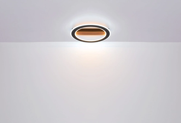 Lampa sufitowa okrągła Mattia 67268-30 LED 30W czarna drewno