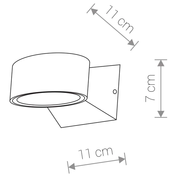 Elewacyjna LAMPA ścienna HANOI LED 6W 3000K 9512 Nowodvorski owalna OPRAWA zewnętrzna kinkiet outdoor IP54 biały