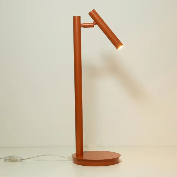 Regulowana stołowa lampa Sopel 41475 do salonu tubka ceglana