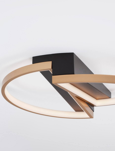Ściemnialna lampa sufitowa Croix LED 28W 3000K czarna złota