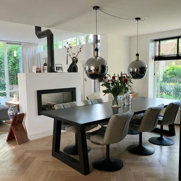 Loftowa lampa wisząca Julius 34438/40/65 Lucide szklana czarna złota