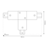 Łącznik-T do systemu jednofazowego Track Light ML0713 biały