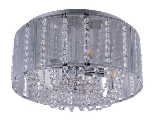 Lampa sufitowa Walla 15091D okrągła glamour crystal chrom