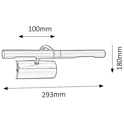 Kinkiet LAMPA ścienna PICTURE LIGHT 3643 Rabalux metalowa OPRAWA klasyczna galeryjka nad obraz chrom