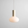 Owalna wisząca lampa Flo Cream M 7000G9_M do salonu kremowa