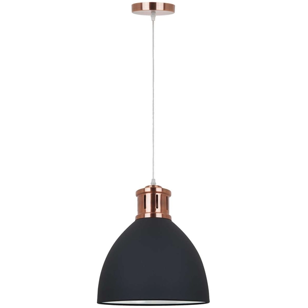 LAMPA wisząca LOLA MD-HN8100-BK+RC Italux industrialna OPRAWA metalowy ZWIS loft kopuła grafitowa