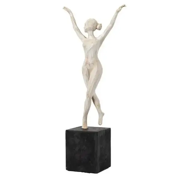 Dekoracyjna rzeźba kobieta Ballerina 5059413869860 baletnica czarny biały