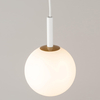 Lampa wisząca Gama biały zwis do salonu bańka nad stolik