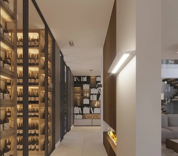 Podłużny kinkiet SHELF W0213 LED 10W 3000K do przedpokoju metal biały