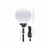 Lampa ogrodowa stojąca KIRA kula biała czarna gruntowa wbijana 1xE27 19222-16BH