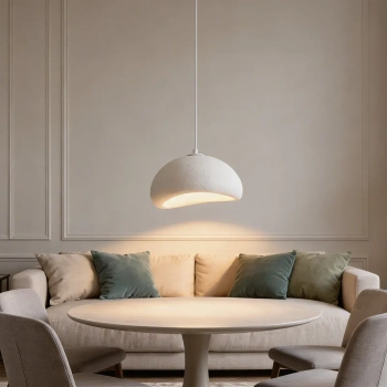 Kopułowa lampa wisząca Nube LP-0030/1P 30cm WH japandi biała