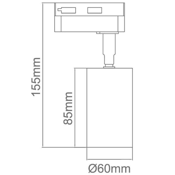 LAMPA sufitowa Kika Track Gold WH Orlicki Design metalowa OPRAWA do systemu szynowego 1-fazowego złota biała
