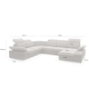 Sofa narożna CONTINENTAL 5900168831667 XL z funkcją spania