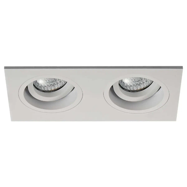 Lampa podtynkowa Chuck metalowy wpust salonowy biały