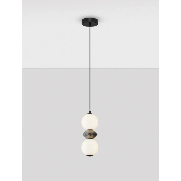 Ceramiczna wisząca lampa MONRETA LE45230 LED 10W 3000K nad stół szara biała